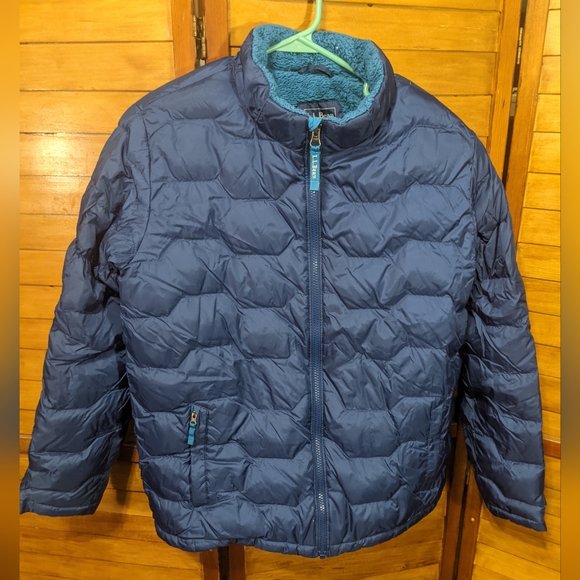 LLBean winter puffer coat boys sz XL 18 - Picture 1 of 6